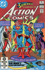 copertina del fumetto americano vintage 534 di superman's action comics del 1982 in lingua originale