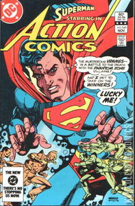 copertina del fumetto americano vintage 549 di superman's action comics del 1983 in lingua originale