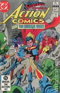 copertina del fumetto americano vintage 535 di superman's action comics del 1982 in lingua originale