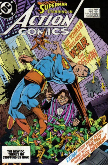 copertina del fumetto americano vintage 561 di superman's action comics del 1984 in lingua originale