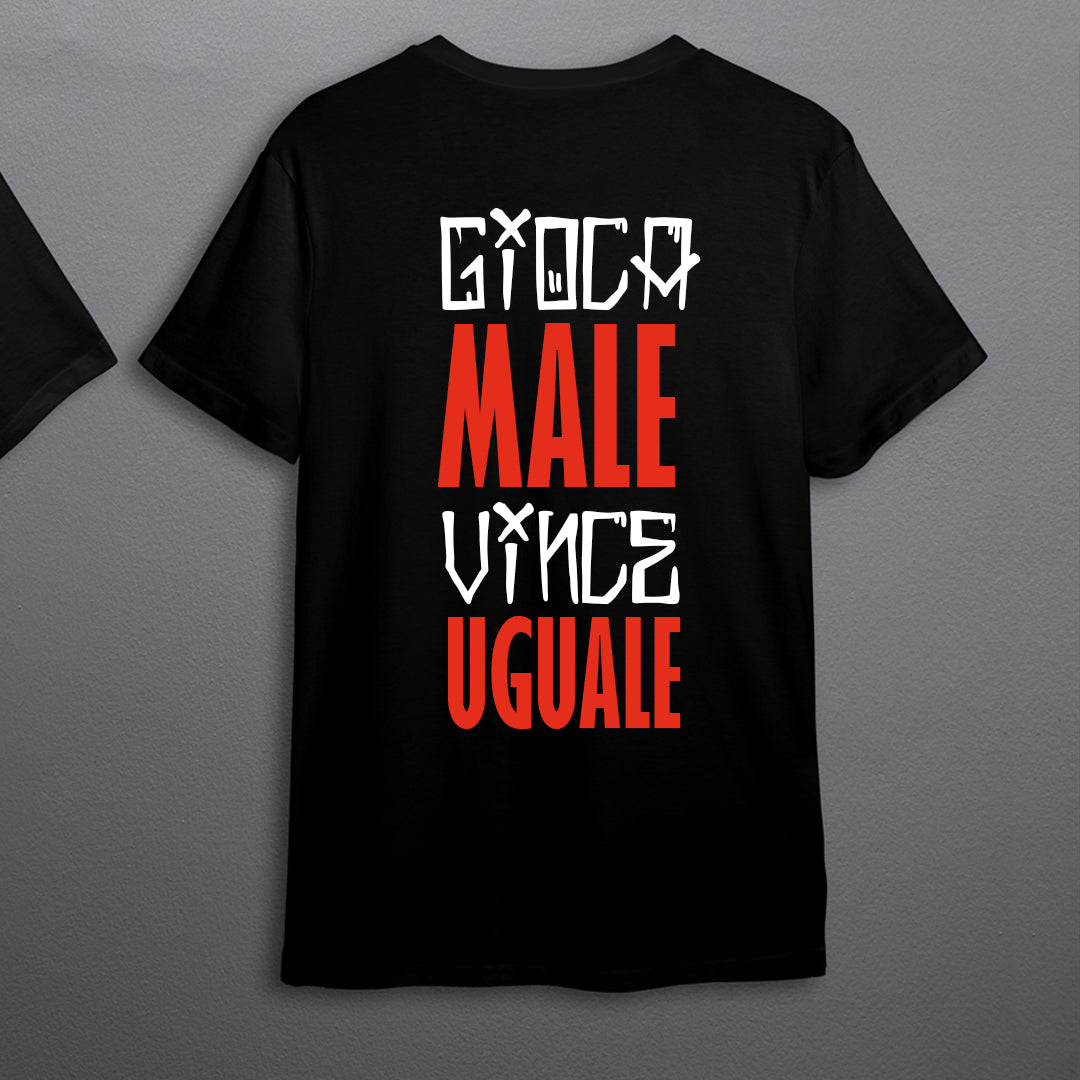 T-shirt Blue Dojo GIOCA MALE VINCE UGUALE RED V. 1 LIMITED FALL 2024