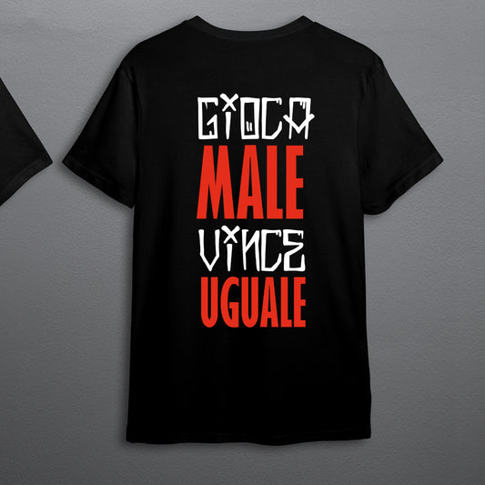 T-shirt Blue Dojo GIOCA MALE VINCE UGUALE RED V. 1 LIMITED FALL 2024