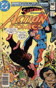 copertina del fumetto americano vintage 506 di superman's action comics del 1980 in lingua originale