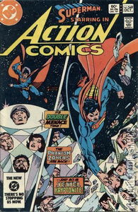copertina del fumetto americano vintage 548 di superman's action comics del 1983 in lingua originale